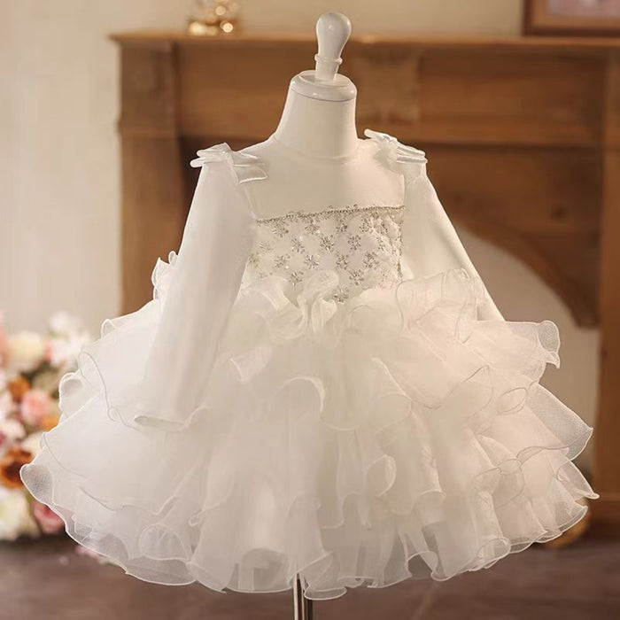 Girl Dress Kids 1st Birthday Party Holiday Princess Gown J758