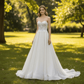 Gorgeous Glitter Tulle A Line Wedding Dresses & Bridal Gowns - Rosymae