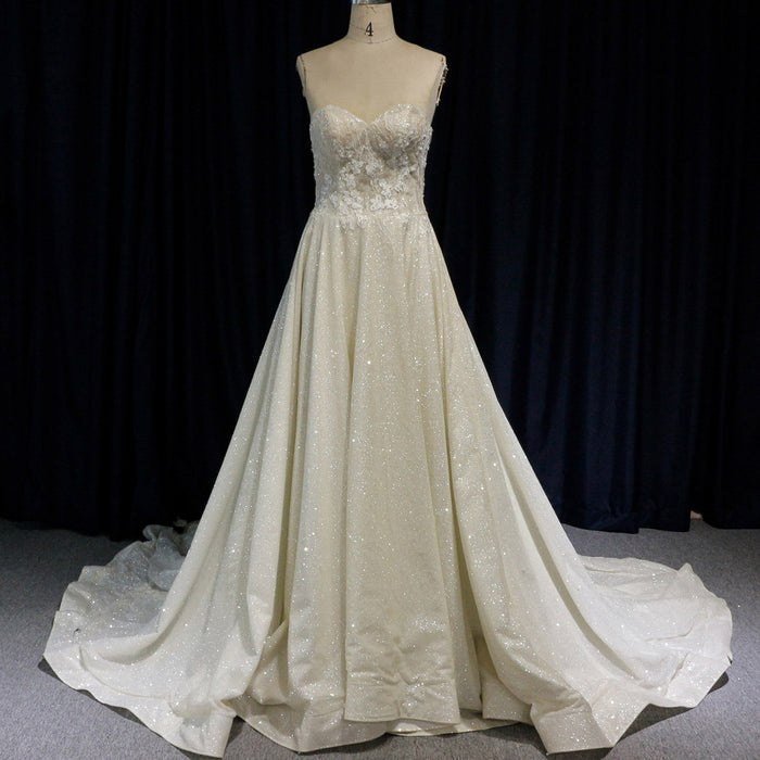 Gorgeous Glitter Tulle A Line Wedding Dresses & Bridal Gowns - Rosymae