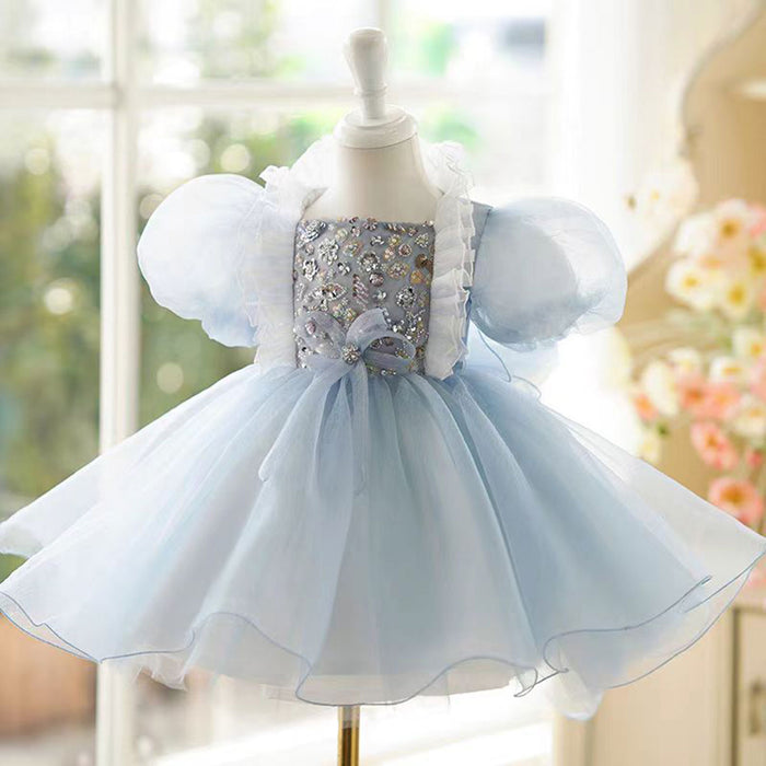 Graceful Flower Princess Girl Dress for Kids Wedding Party Gown J493