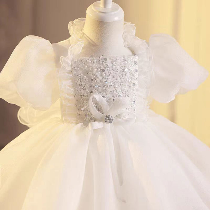 Graceful Flower Princess Girl Dress for Kids Wedding Party Gown J493