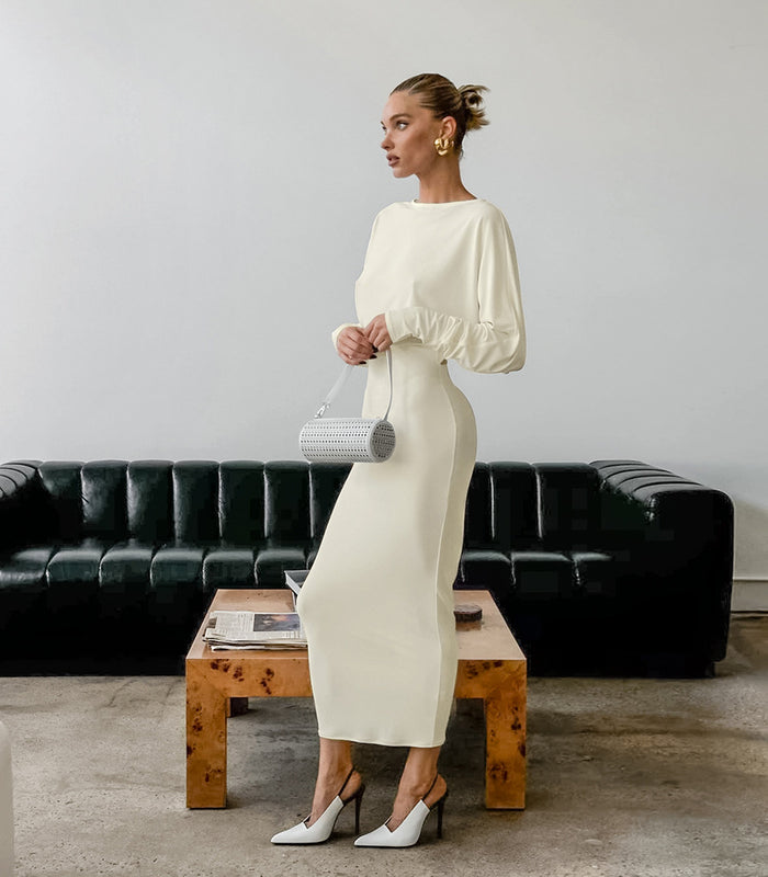 Greece Babe Midi Dress - Apricot