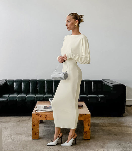 Greece Babe Midi Dress - Apricot