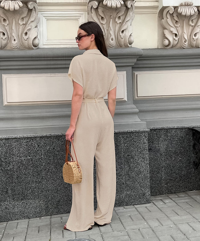 Haley Jumpsuit - Apricot