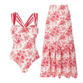 Halo Heat Swimsuit Set - Red