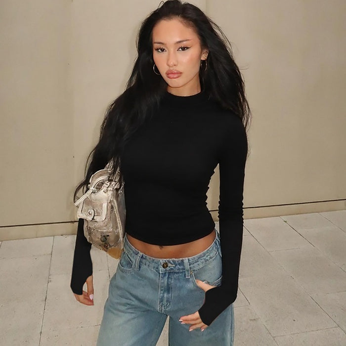 Henley Top - Black