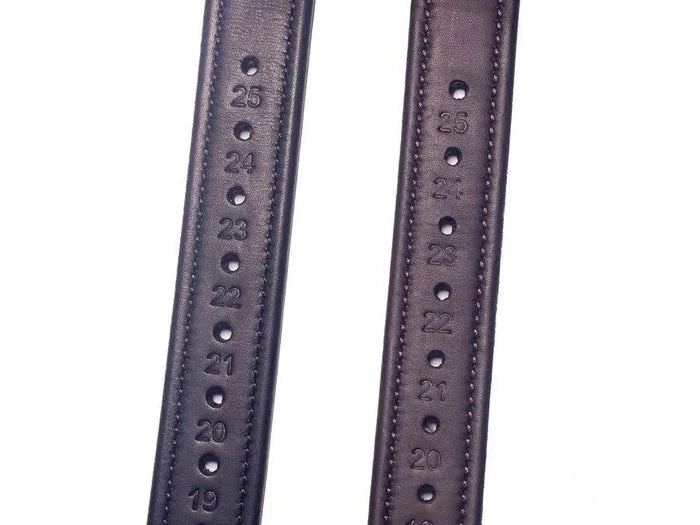 Henry James Precision Calfskin Stirrup Leathers - Black - 52"