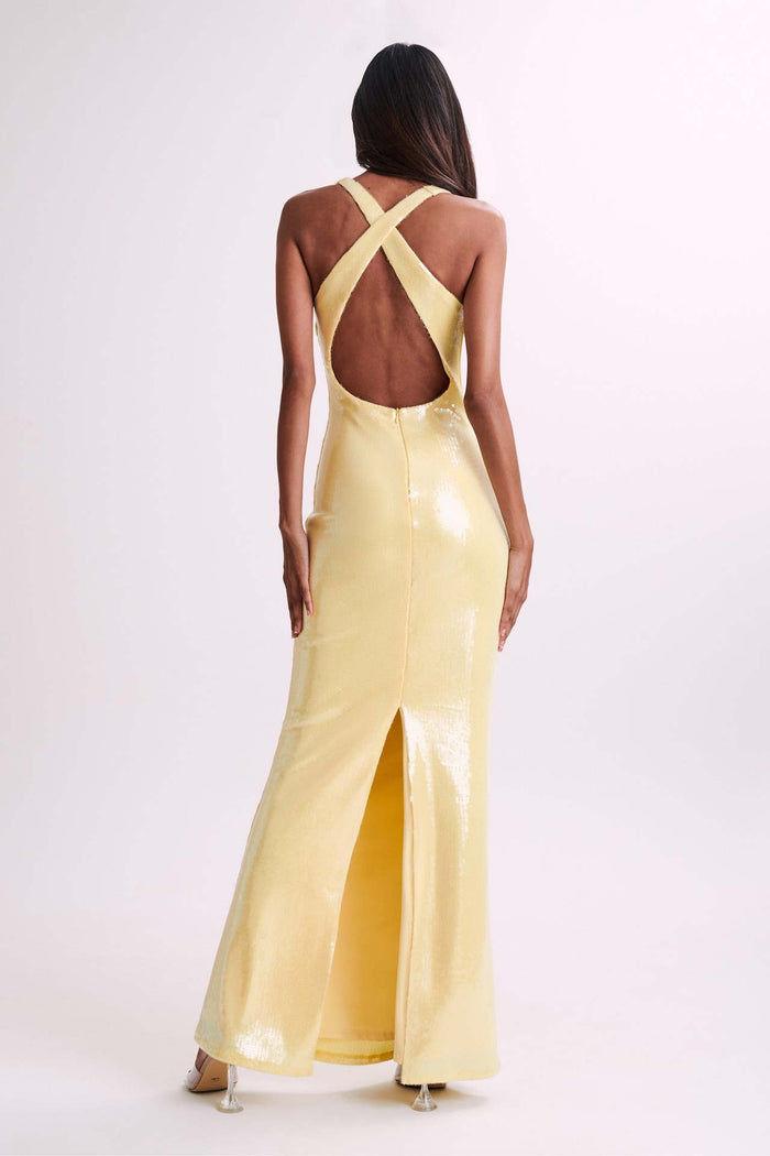 Hexed Bodycon Dress - Yellow