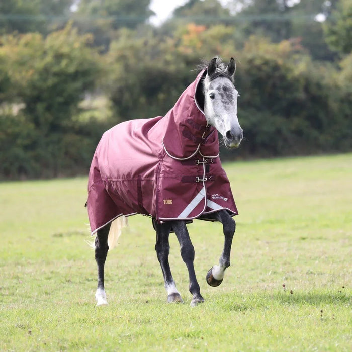 Highlander Plus 100 Combo Turnout Rug - Maroon - 5ft