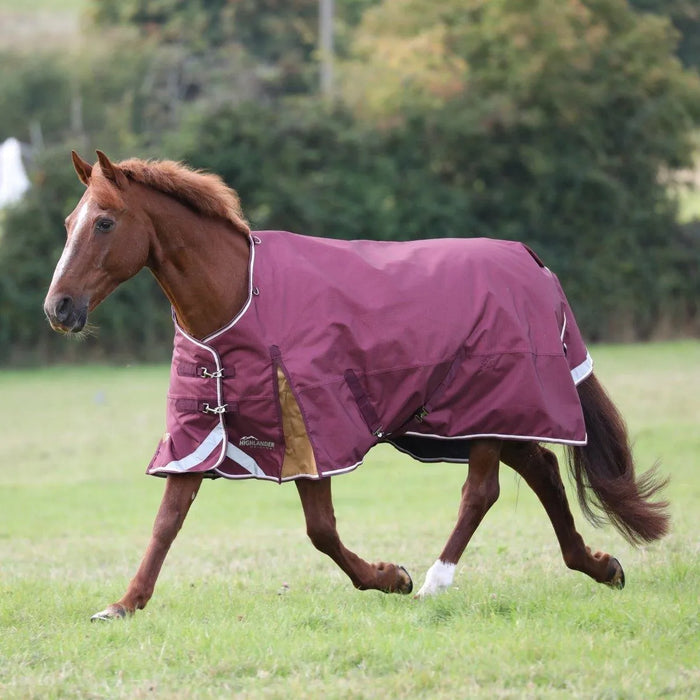 Highlander Plus 100 Turnout Rug - Maroon - 5ft