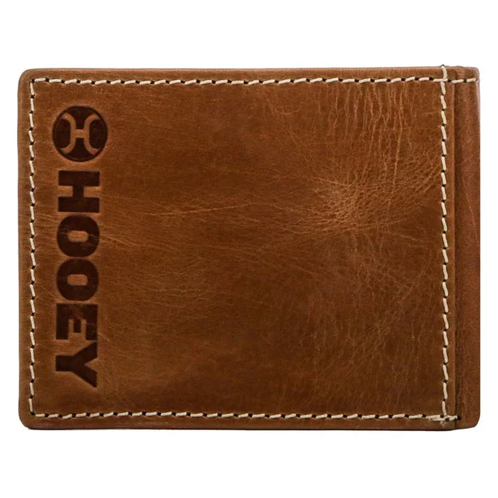 Hooey "Tonkawa" Bifold Tan and Turquoise Wallet