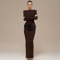 Hosé Maxi Dress - Brown