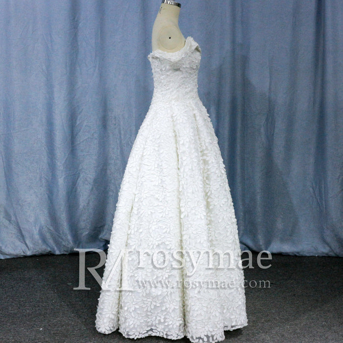 Illusion Lace off-the-shoulder Bridal Wedding Dress - Rosymae