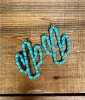 Turquoise Evansville Cactus Earrings