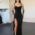 Irish Slit Dress - Black