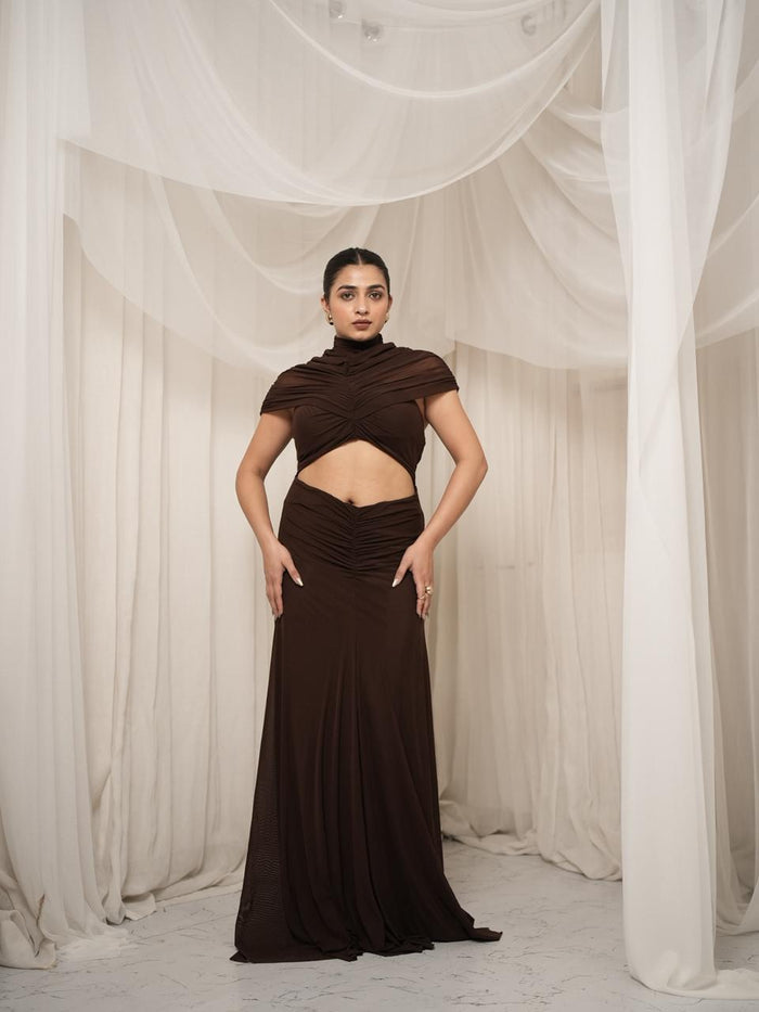 Isola Maxi Dress - Brown