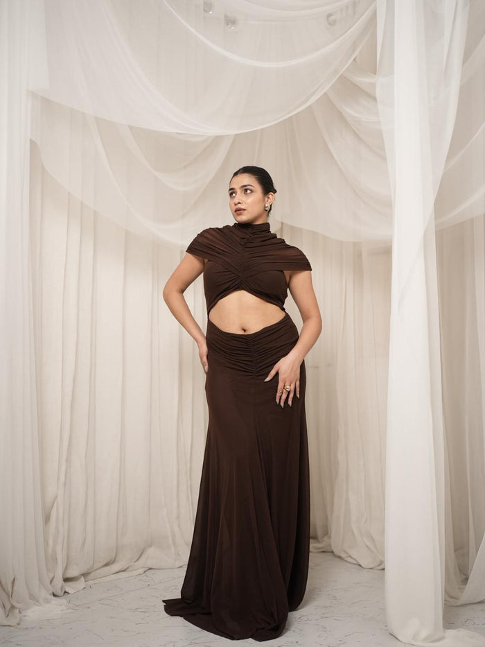 Isola Maxi Dress - Brown