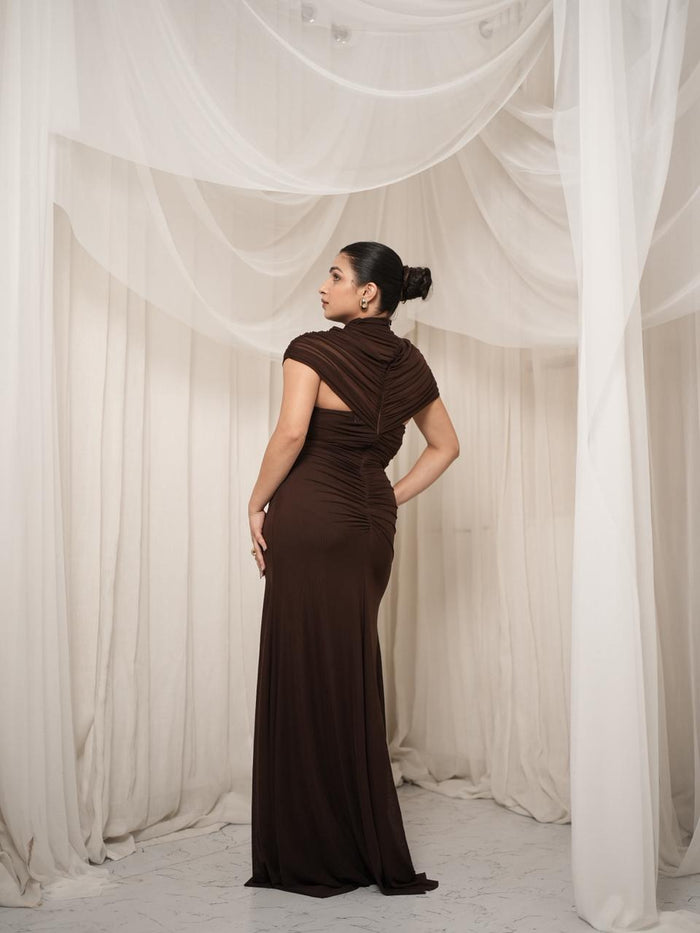 Isola Maxi Dress - Brown