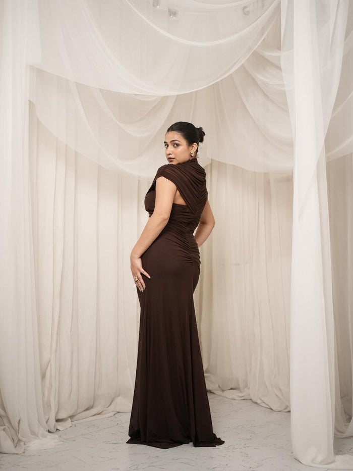 Isola Maxi Dress - Brown