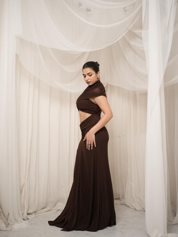 Isola Maxi Dress - Brown
