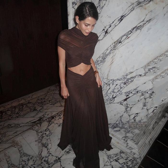 Isola Maxi Dress - Brown