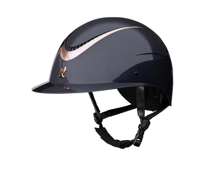 Karben Alina Ellipse Riding Hat - Navy/Rose Gold - 52-54cm