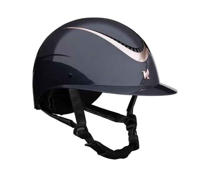Karben Alina Ellipse Riding Hat - Navy/Rose Gold - 52-54cm