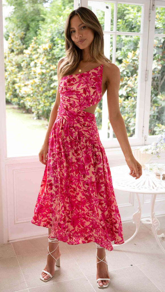 Kelly Midi Dress - Red