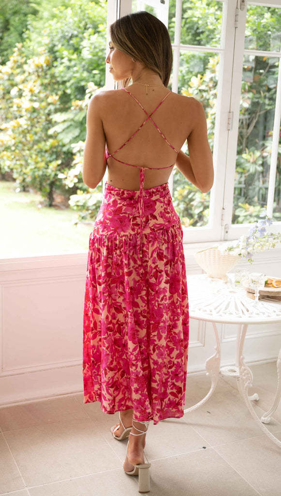 Kelly Midi Dress - Red