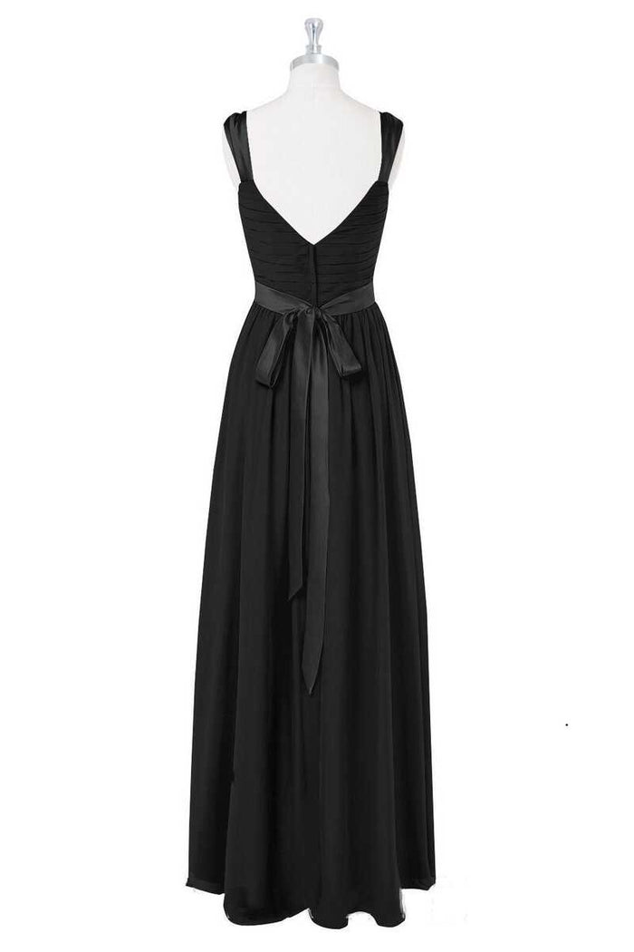 Lavender V-Neck Backless A-Line Long Bridesmaid Dress