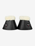 LeMieux Lambskin WrapRound Over Reach Boots - Black/Natural - Extra Large
