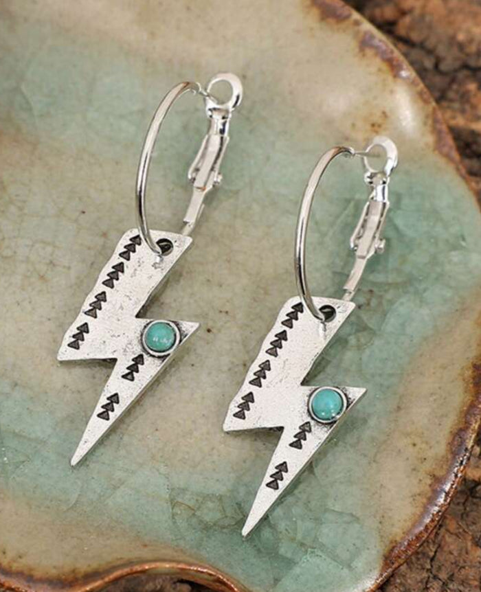 Lightening Hoop Earrings