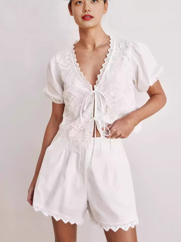 Lilium Co ord Set - White