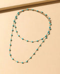 Long Turquoise Chain Necklace