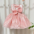 Lovely Sleeveless Bowed Pink Flower Girl Dress D066