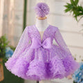 Luxury Girl Dress Sequined for Baby Kids Birthday Wedding Party J152