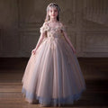 Luxury Girl Dress With Flowers for Birthday Party J099