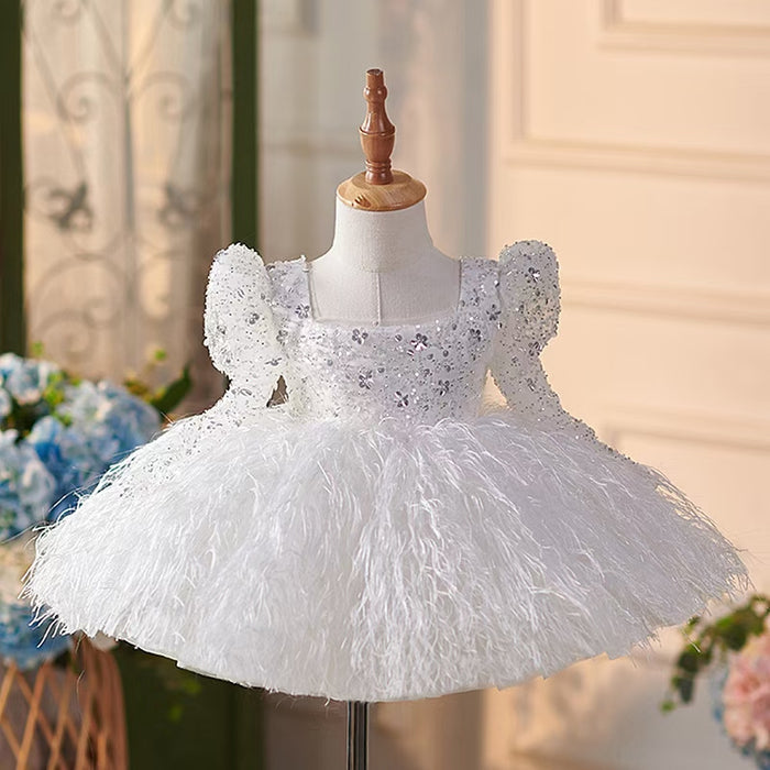 Luxury Pink Arabic Girl Dress Sequined Baby Kids Princess J161