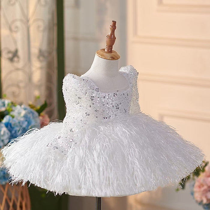Luxury Pink Arabic Girl Dress Sequined Baby Kids Princess J161
