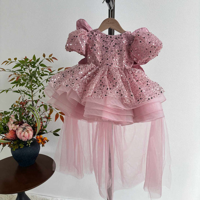 Luxury Princess Girl Gown Kids Birthday Wedding Party Dress J592