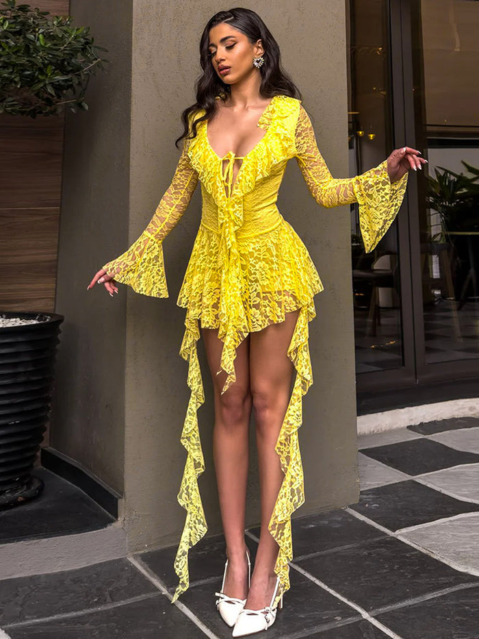 Lyra Mini Dress - Yellow