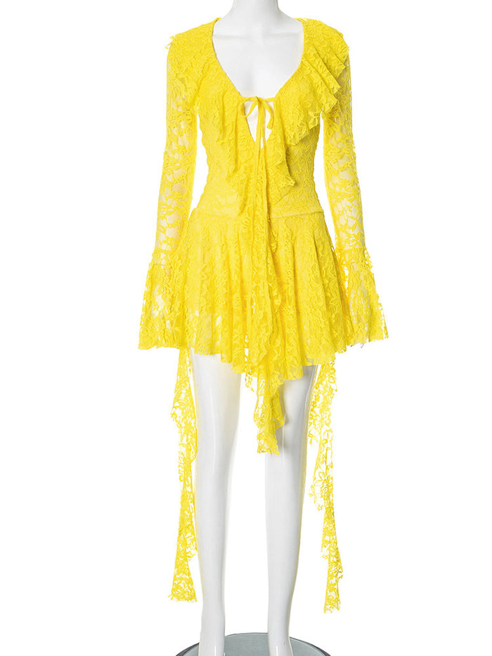 Lyra Mini Dress - Yellow