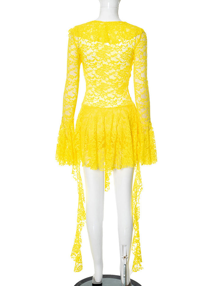 Lyra Mini Dress - Yellow