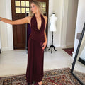 Melisa Maxi Dress - Maroon
