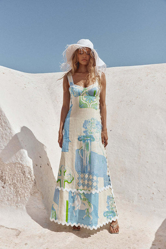 Melnik Maxi Dress - Blue