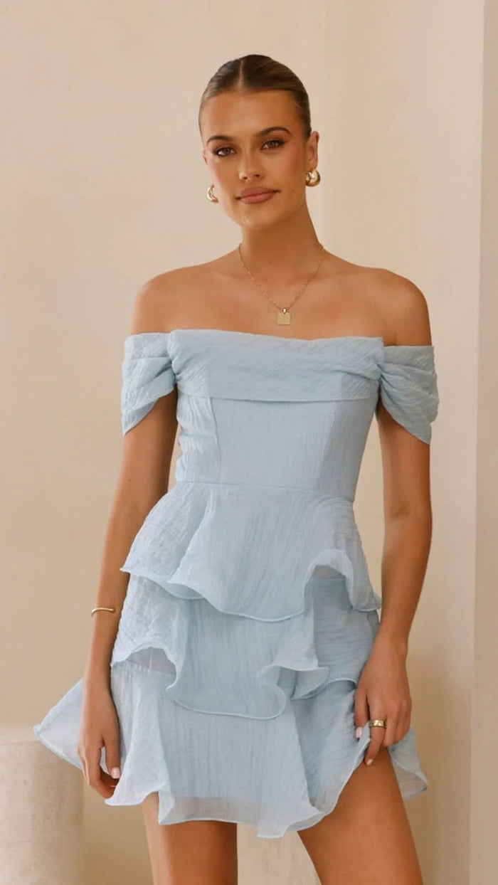 Meva Mini Dress - Blue