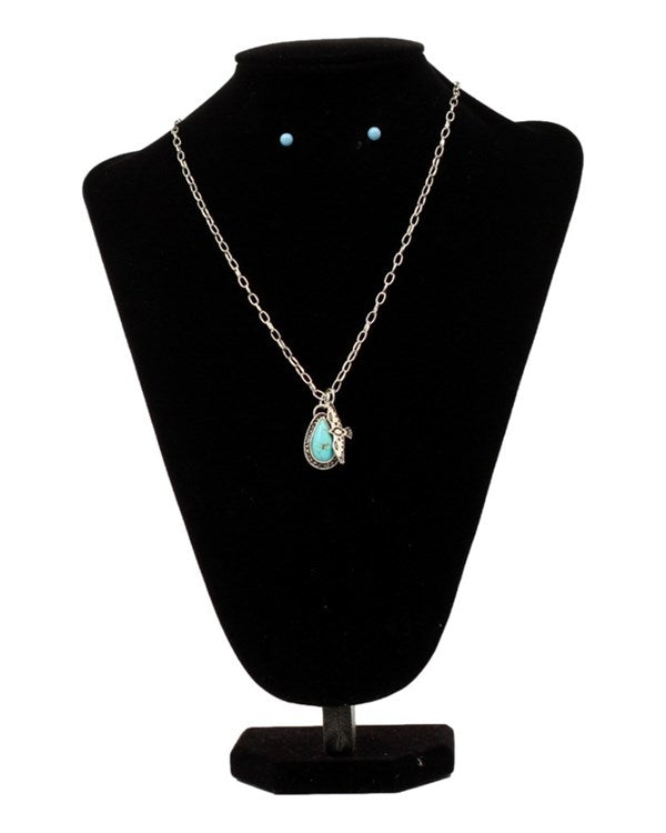 M&F Silver Strike Bird Pendant Jewelry Set