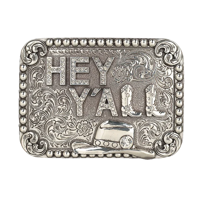 M&F Western Blazin Roxx Ladies "Hey Y'all" Belt Buckle