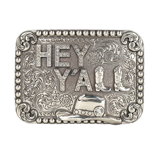 M&F Western Blazin Roxx Ladies "Hey Y'all" Belt Buckle