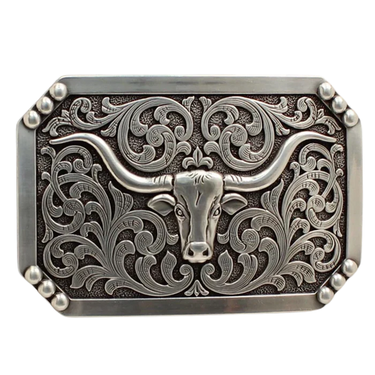 M&F Western Longhorn Belt Buckle